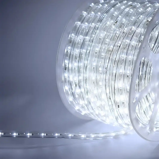 150’ Cool White LED Rope Light 2 Wire 1/2’’ 120 Volt Christmas Lights