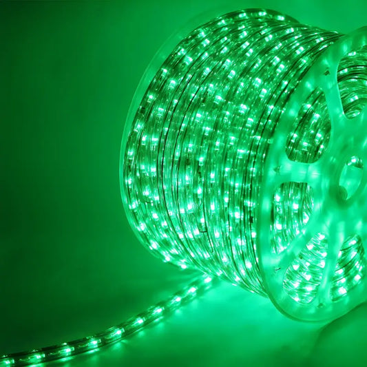 150’ Green LED Rope Light 2 Wire 1/2’’ 120 Volt - Christmas Lights
