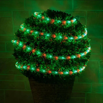 150’ Green and Red LED Rope Light 2 Wire 1/2’’ 120 Volt - Christmas Lights