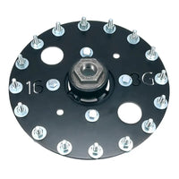 16-Peg Hook Head, Screw On with Star Mount Adaptor, for 1.5" Pipe/Pole