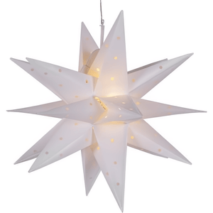 17" Fold Flat Aurora Superstar LED Moravian Star, Outdoor Rated, White Christmas Decorations Wintergreen Corporation