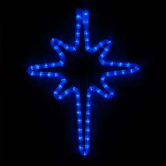 18’’ Blue LED Bethlehem Star - Wireframes Displays and Yard Art