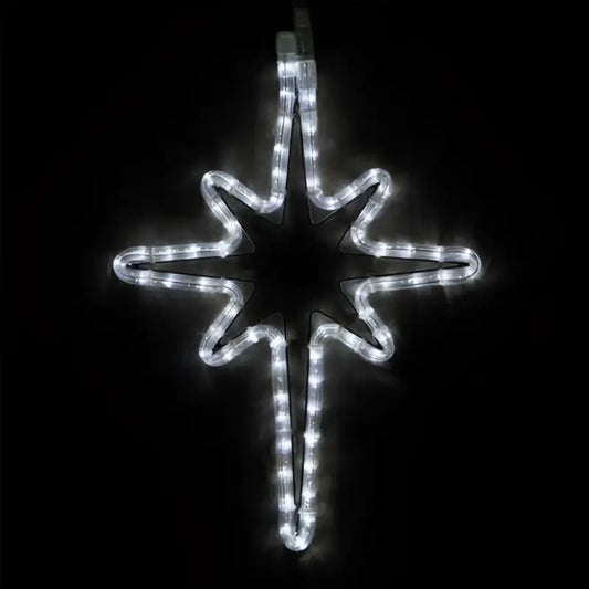 18’’ Cool White LED Bethlehem Star - Wireframes Displays and Yard Art