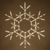 36" LED Folding Snowflake, Warm White Lights