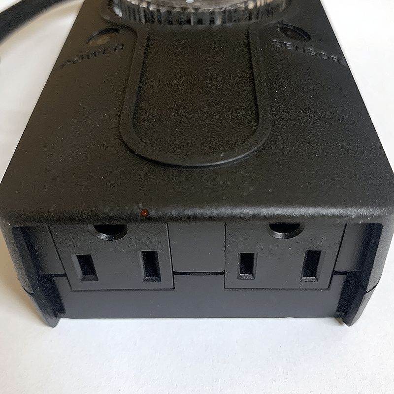 2 Outlet 15 Amp Outdoor Photocell Timer - Christmas Light Installation Accessories