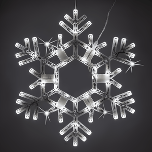 20" LED Folding Snowflake, Cool White Twinkle Christmas Decorations Wintergreen Corporation