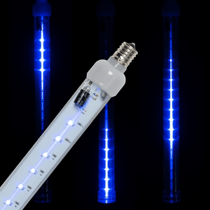 24" Blue C9  LED Meteor Snowfall Tubes, Pack of 5 Christmas Lights Wintergreen Corporation