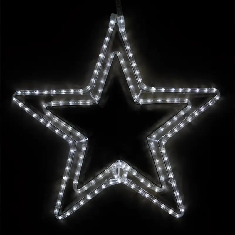 24’’ Cool White LED Double 5 Point Star - Wireframes Displays and Yard Art