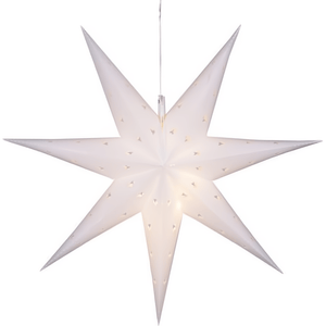 24" Fold Flat 7 Point Aurora Superstar LED Star, Outdoor Rated, White Christmas Decorations Wintergreen Corporation