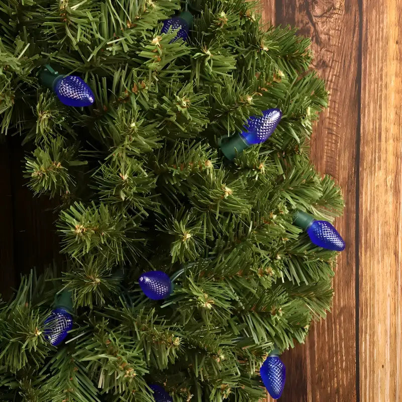 25 C7 Blue LED Christmas Lights 8’’ Spacing Christmas Lights