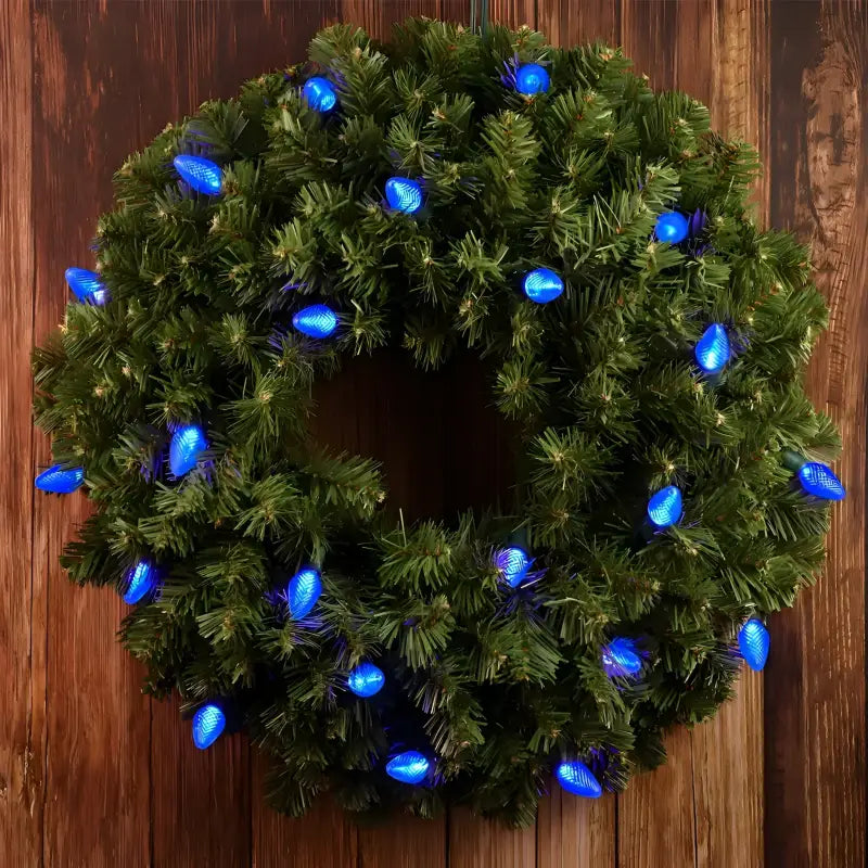 25 C7 Blue LED Christmas Lights 8’’ Spacing Christmas Lights