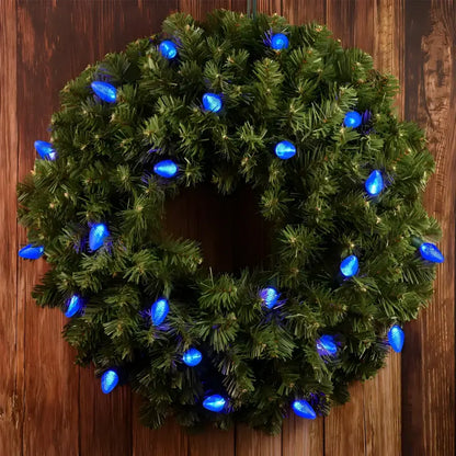 25 C7 Blue LED Christmas Lights 8’’ Spacing Christmas Lights