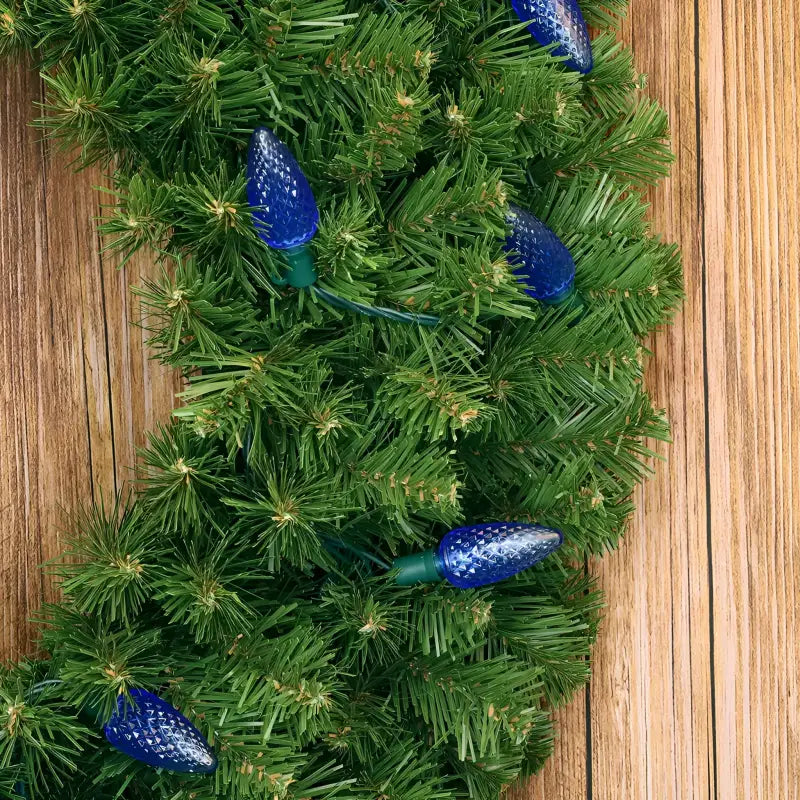 25 C9 Blue LED Christmas Lights 8’’ Spacing Christmas Lights