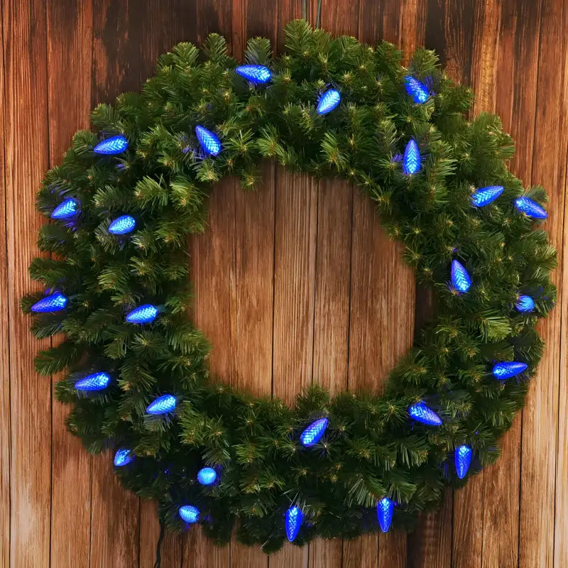 25 C9 Blue LED Christmas Lights 8’’ Spacing Christmas Lights