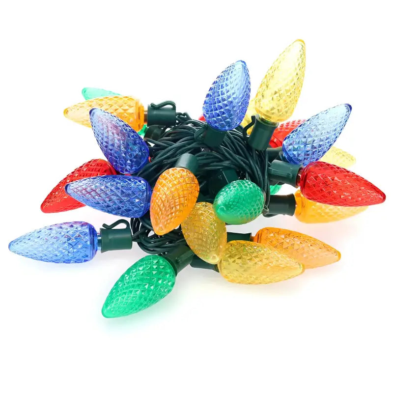 25 C9 Multicolor LED Christmas Lights 8’’ Spacing Christmas Lights