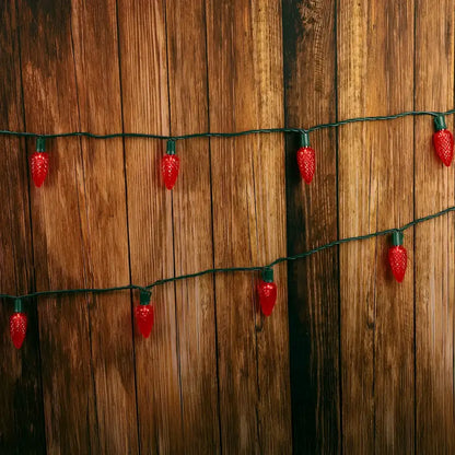25 C9 Red LED Christmas Lights 8’’ Spacing - Christmas Lights