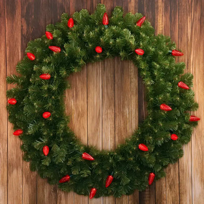 25 C9 Red LED Christmas Lights 8’’ Spacing - Christmas Lights