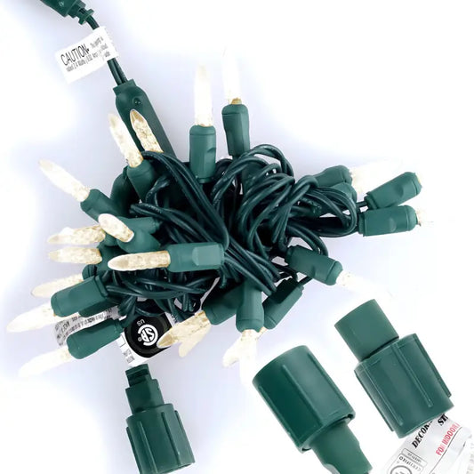 25 M5 Warm White Commercial Co-Axial LED Christmas Lights 4’’ Spacing - Christmas Lights