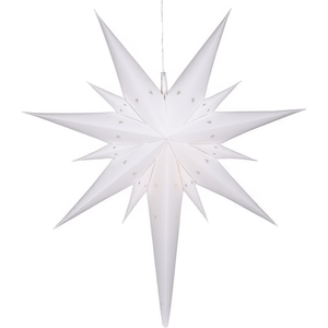 26" Fold Flat Aurora Superstar LED Bethlehem Star, Outdoor Rated, White Christmas Decorations Wintergreen Corporation