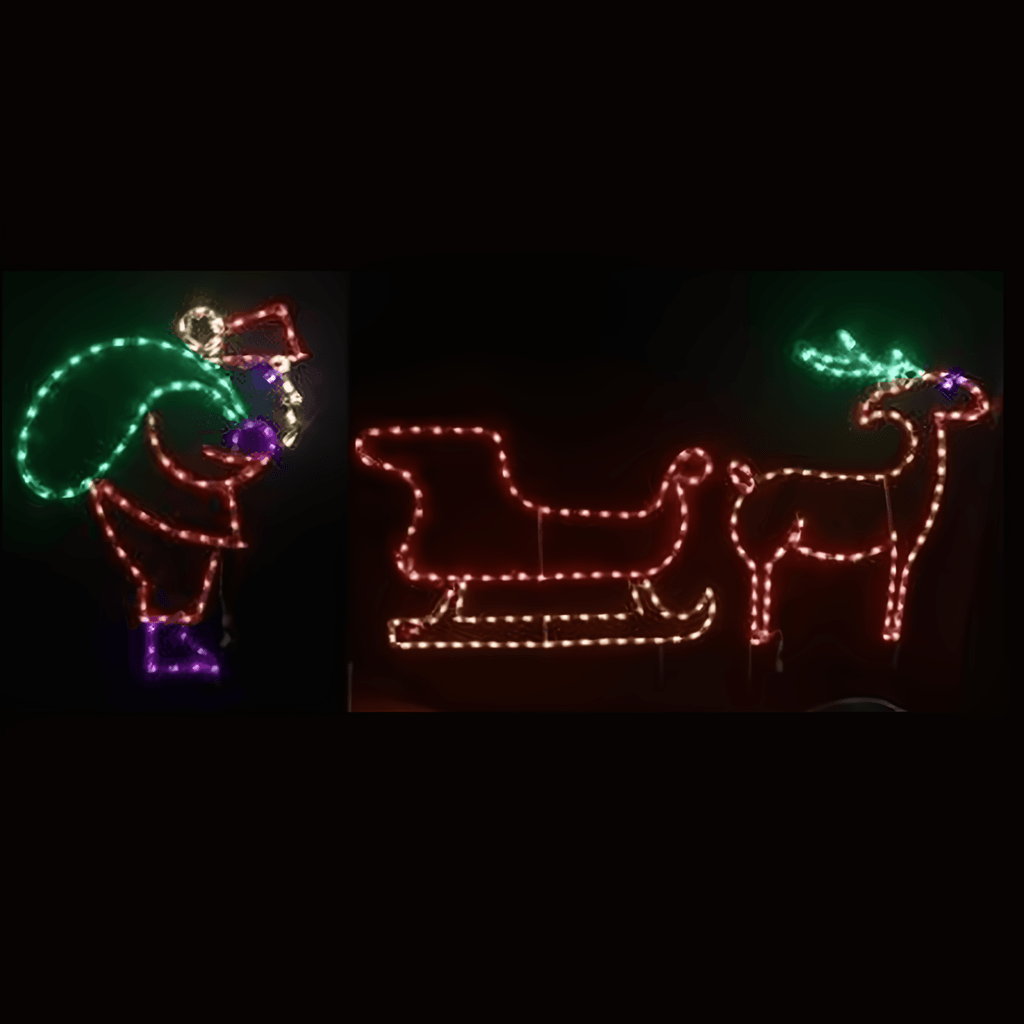 3 Pc Santa Sleigh Set - The Christmas Light Emporium