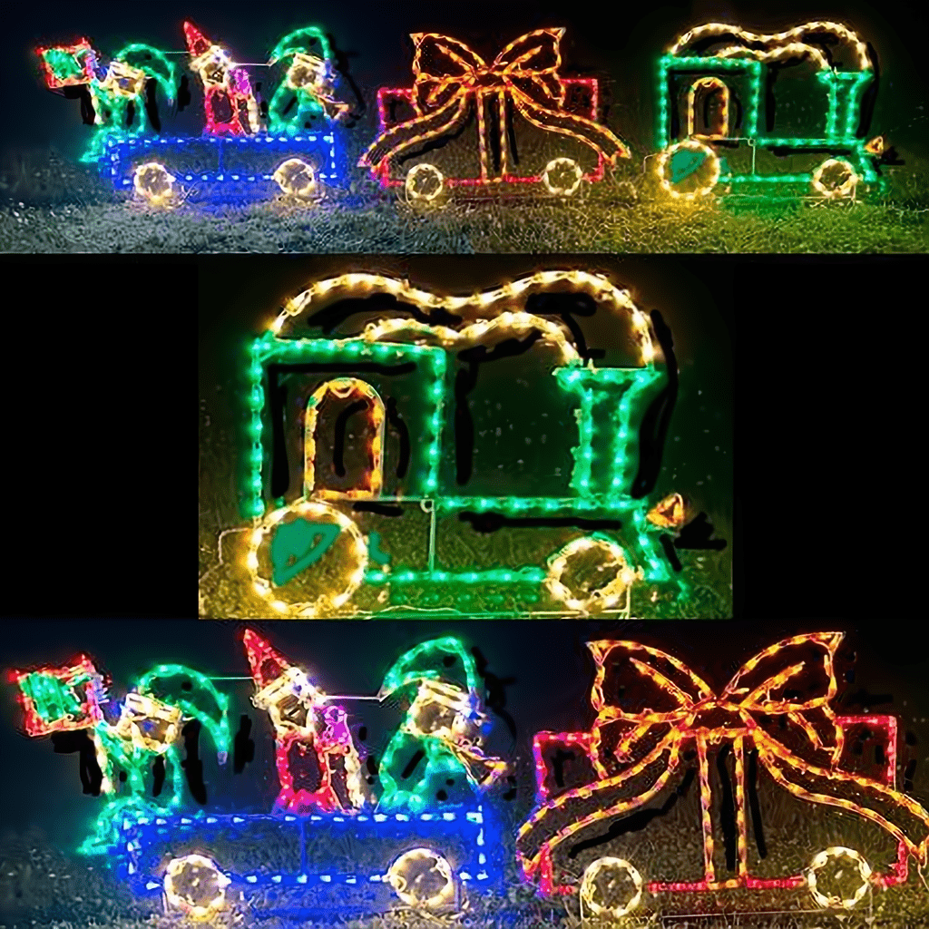 3 Piece Christmas Package Train - The Christmas Light Emporium