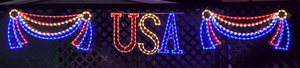 3 Piece U.S.A. with Banners - The Christmas Light Emporium