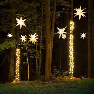30" Fold Flat Aurora Superstar LED Moravian Star, Outdoor Rated, White Christmas Decorations Wintergreen Corporation