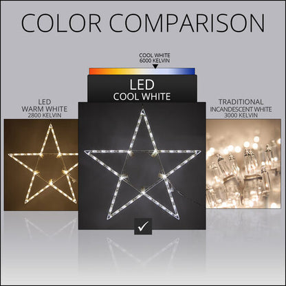 32" Cool White LED Folding Star