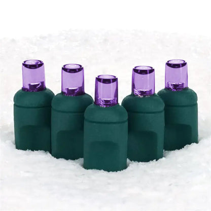 35 5mm Purple LED Christmas Lights 4’’ Spacing - Christmas Lights