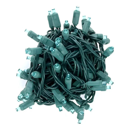 35 5mm Teal LED Christmas Lights 4’’ Spacing Christmas Lights