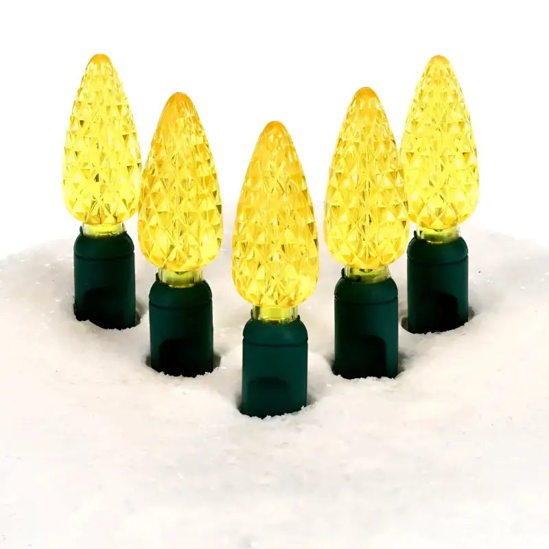 35 C6 Gold LED Christmas Lights 4’’ Spacing - Christmas Lights