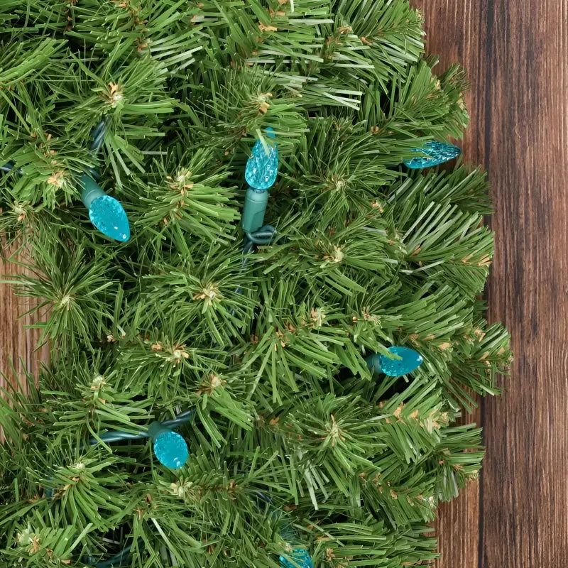 35 C6 Teal LED Christmas Lights 4’’ Spacing - Christmas Lights