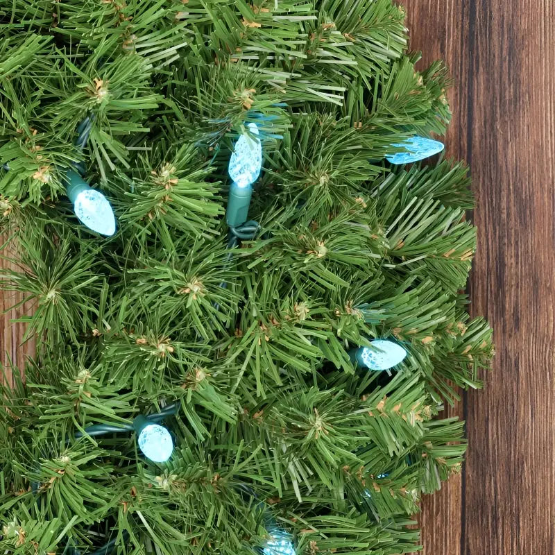 35 C6 Teal LED Christmas Lights 4’’ Spacing - Christmas Lights