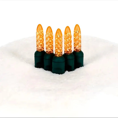 35 M5 Orange LED Christmas Lights 4’’ Spacing - Christmas Lights