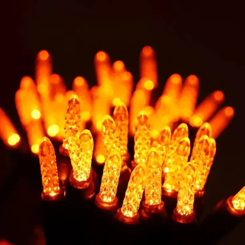 35 M5 Orange LED Christmas Lights 4’’ Spacing - Christmas Lights