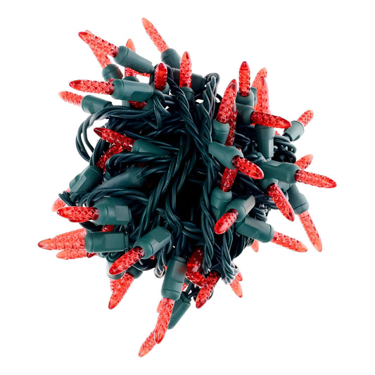 35 M5 Red LED Christmas Lights 4’’ Spacing - Christmas Lights