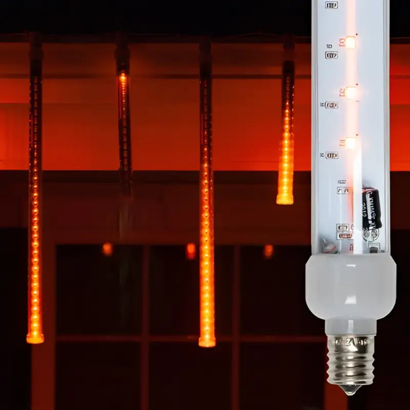 36’’ C9 Cascade Orange SMD LED Tubes - Box of 5 - Christmas Lights