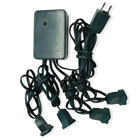 4 Channel Chase Controller with Push Button - 8 Functions Weatherproof - Christmas Light Installation Accessories