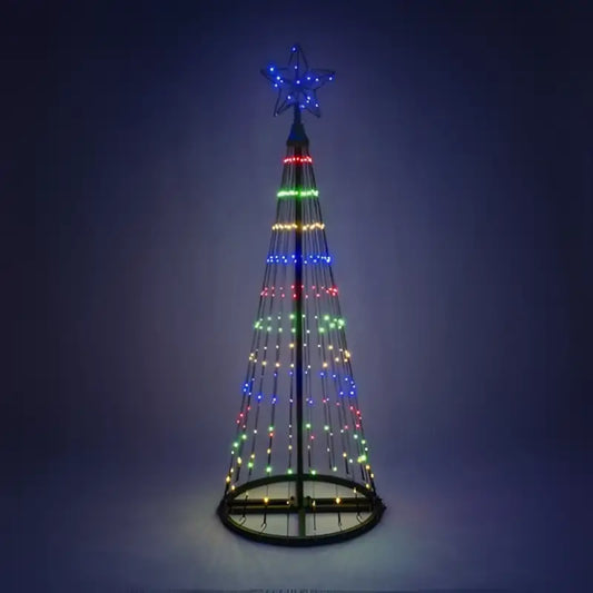 4’ Multicolor LED Animated Outdoor Lightshow Tree Black Frame - Christmas Lights