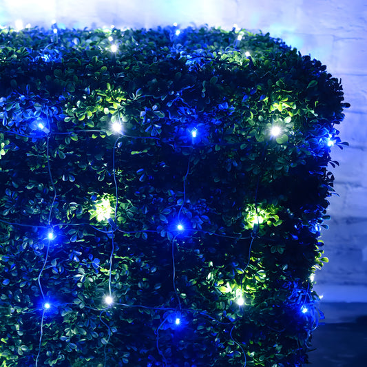4’ x 6’ Blue and Cool White 5mm LED Christmas Net Lights - Christmas Lights