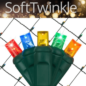 4' x 6' Multicolor 5mm LED Christmas SofTwinkle Net Lights Christmas Lights Wintergreen Corporation