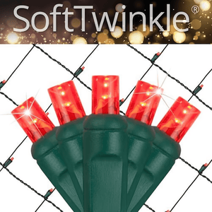 4' x 6' Red 5mm LED Christmas SofTwinkle Net Lights Christmas Lights Wintergreen Corporation