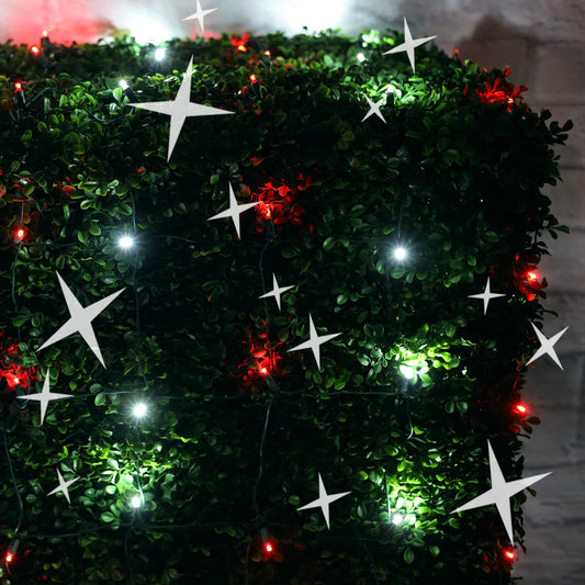 4’ x 6’ Red and Cool White 5mm LED Smooth Fade DreamSpark Net Lights - Christmas Lights