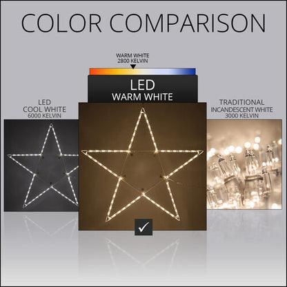 48" Warm White LED Folding Star