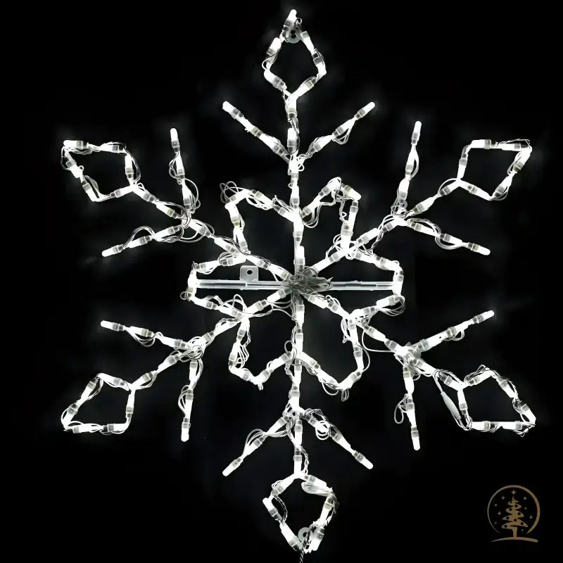 4ft Tall Let It Snow w/ RGB Lights and 6 Unique Snowflakes - Designer Series Display - Complete Scene - Wireframes