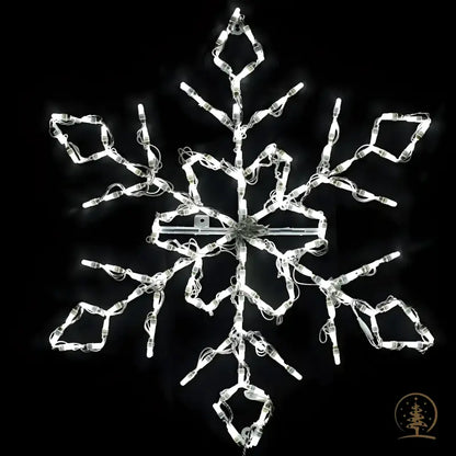 4ft Tall Let It Snow w/ RGB Lights and 6 Unique Snowflakes - Designer Series Display - Complete Scene - Wireframes