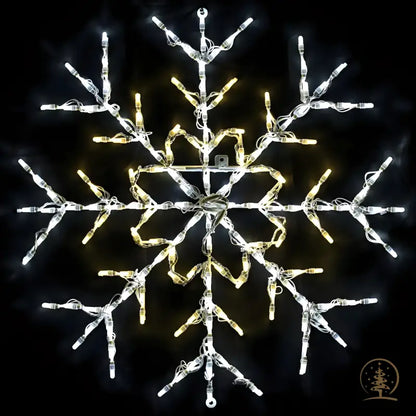 4ft Tall Let It Snow w/ RGB Lights and 6 Unique Snowflakes - Designer Series Display - Complete Scene - Wireframes