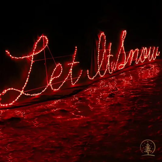 4ft Tall Let It Snow w/ RGB Lights - Designer Series Display - Wireframes Displays and Yard Art