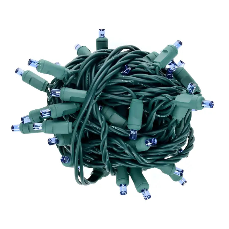 50 5mm Blue QuadSpark Strobing/Static LED Strobe Lights 6’’ Spacing Christmas Lights