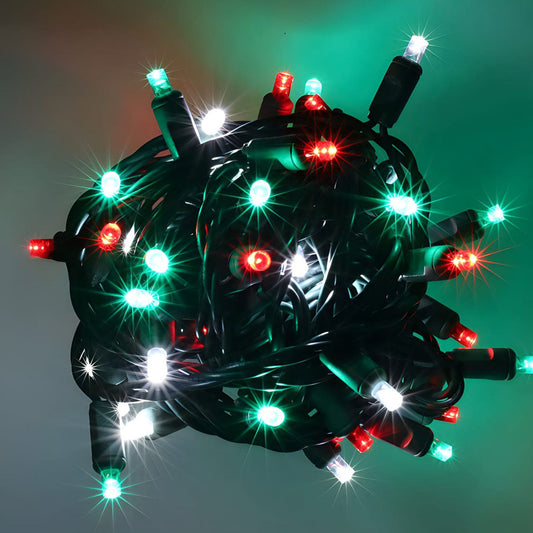 50 5mm ColorSplash Christmas 5mm Multicolor LED Christmas Lights 6’’ Spacing - Christmas Lights